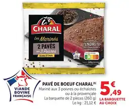 Super U Charal pavé de boeuf les marinés aux 3 poivres offre