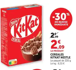Super U Nestlé kitkat cereal offre