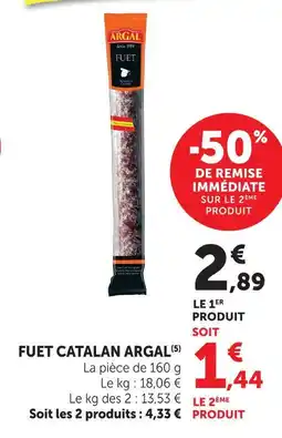 Super U Argal fuet catalan offre