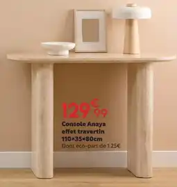 Maxi Bazar Console anaya effet travertin offre