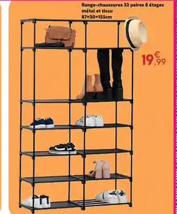 Maxi Bazar Range-chaussures 32 paires 8 étages offre