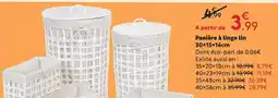 Maxi Bazar Panière à linge lin offre