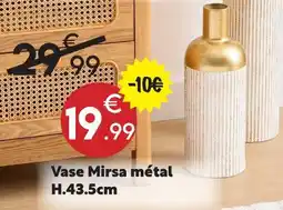 Maxi Bazar Vase mirsa métal h.43.5cm offre