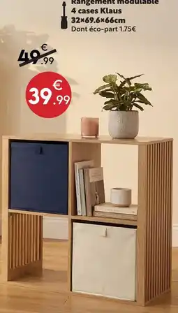 Maxi Bazar Rangement modulaire 4 cases klaus offre