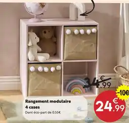 Maxi Bazar Rangement modulaire 4 cases offre
