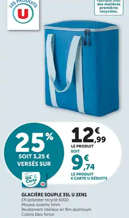 Super U U glacière souple 35l 2en1 offre