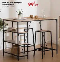 Maxi Bazar Table bar aliaj 3 étagères offre