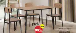 Maxi Bazar Table de repas madrid et 4 chaises offre