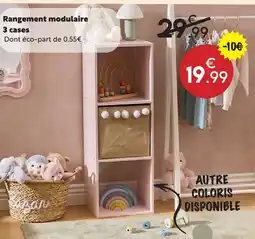 Maxi Bazar Rangement modulaire 3 cases offre