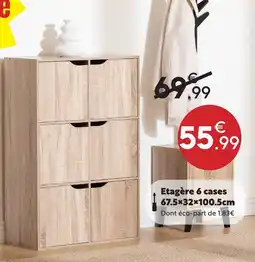 Maxi Bazar Étagère 6 cases offre