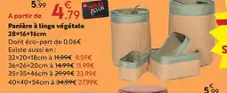 Maxi Bazar Panier à linge végétale offre
