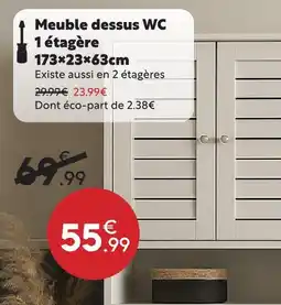 Maxi Bazar Meuble dessus wc 1 étagère offre