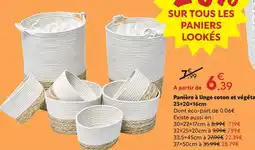Maxi Bazar Panier à linge coton et végétal offre