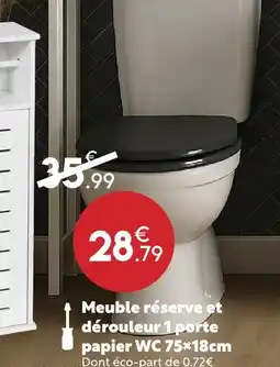 Maxi Bazar Meuble réserve et dérouleur 1 porte papier wc offre