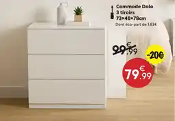 Maxi Bazar Commode dolo 3 tiroirs offre