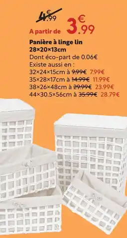 Maxi Bazar Panier à linge lin offre