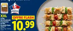 Lidl L'étal du volailler 6 brochettes de filet de poulet thym citron offre