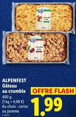Lidl Gâteau au crumble offre