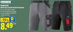 Lidl Parkside short de travail stretch homme offre
