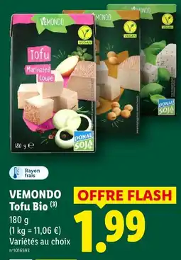 Lidl Vemondo tofu bio marinated coupé offre