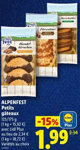 Lidl Alpenfest petits gâteaux offre