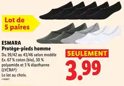 Lidl Esmara protège-pieds homme offre