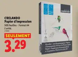 Lidl Crelando papier d’impression offre