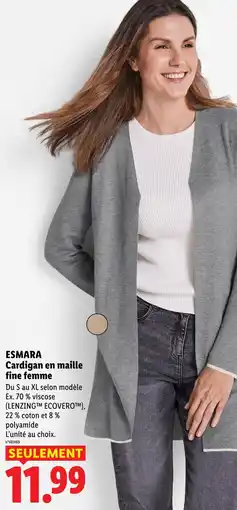 Lidl Esmara cardigan en maille fine femme offre