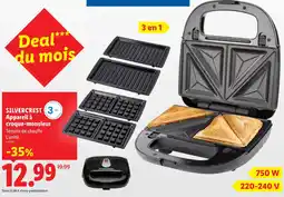 Lidl Silvercrest appareil à croque-monsieur offre