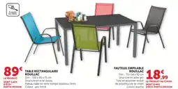 Super U Rouillac table rectangulaire offre