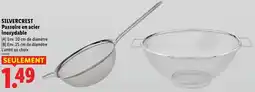 Lidl Silvercrest passoire en acier inoxydable offre