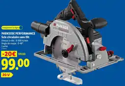 Lidl Parkside performance scie circulaire sans fil offre