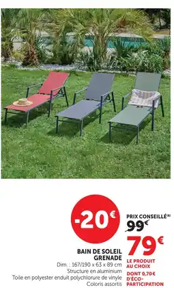 Super U Bain de soleil grenade offre
