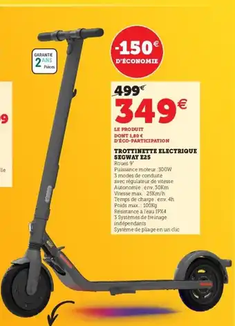 Super U Trottinette Electrique offre