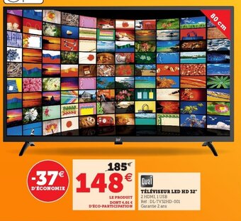 Super U Téléviseur Led HD 32 offre