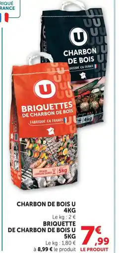 Super U U charbon de bois offre