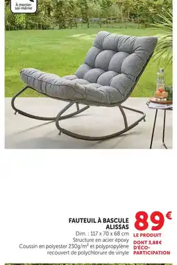 Super U Fauteuil à bascule alissas offre