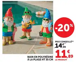 Super U Nain en polyrésine à la plage offre