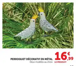 Super U Perroquet décoratif en métal offre