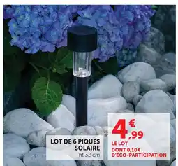 Super U Lot de 6 piques solaire offre