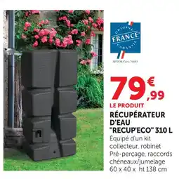 Super U Récupérateur d'eau 'recup'eco' 310 l offre