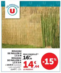 Super U Les produits u rouleau de paillon u 1 x 5 m offre