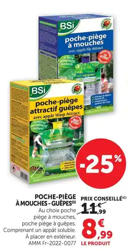 Super U Bsi poche-piège à mouches - guêpes offre