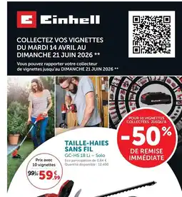 Super U Einhell taille-haies sans fil offre