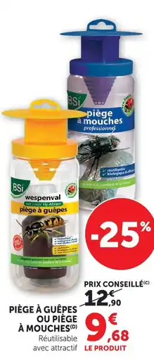 Super U Bsi piège à guêpes ou piège à mouches offre