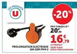 Super U U prolongateur électrique 16a 10m ip44 offre