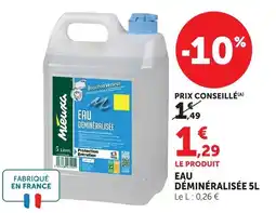 Super U Eau déminéralisée offre