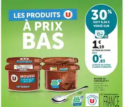 U Express U mousse au chocolat offre