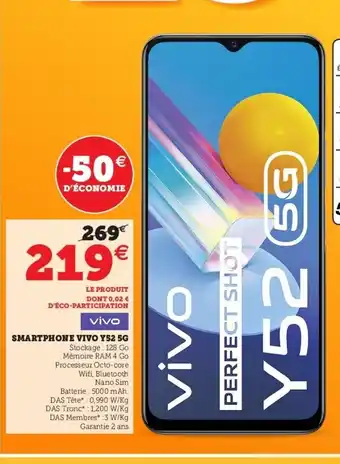 Super U Smartphone Vivo y52 5G offre