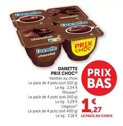 U Express Danette prix choc offre